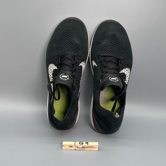 Nike Free RN Flyknit 2018 Women Size 8.5 Black Lace Low Athletic Sneakers Shoes - Picture 9 of 9